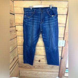 Lucky Brand 221 Original Straight Men's W 40 L‎ 30 Dark Blue Relaxed Jeans Plus
